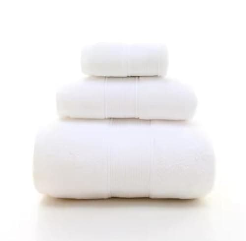 QBED Hotel Bath Towels 100% Egyptian Cotton (White, 150 * 70cm)