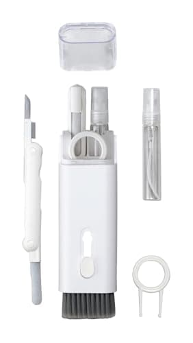 7-in-1 Electronics Cleaner Kit - Keyboard Cleaner kit, Portable Multifunctional Cleaning Tool for PC Monitor/Earbud/Cell Phone/Laptop/Computer/Bluetooth Earphones (White) Cellular phone case
