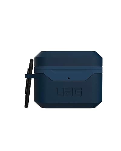 GIGA EG Compatible with AirPod 3 Case Full-Body Protective Soft-Touch Hard Case with Detachable Carabiner, Standard Issue Hard Case (BLUE) Portable electronic device cover