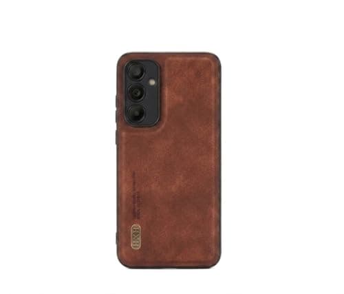 Leather Case For Luxury Faux Leather Protective Case For Stylish Compatible With (Samsung A24) Design Protection Anti Fingerprint Protection Case Made Of Classic Vintage Faux Leather (Brown) Cellular phone case