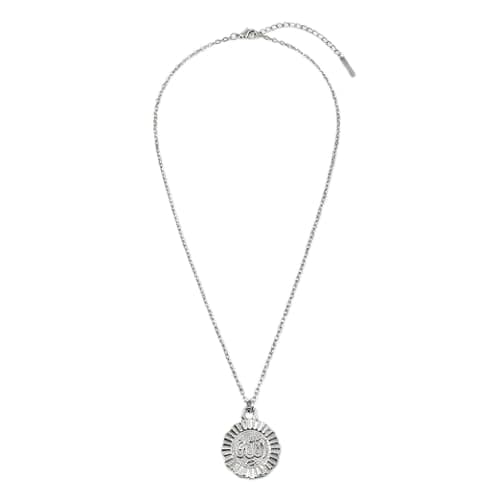 Silver Circle Necklace God Pendant Necklace Metal Adjustable Lobster Clasp Chain-Mg_cg10018