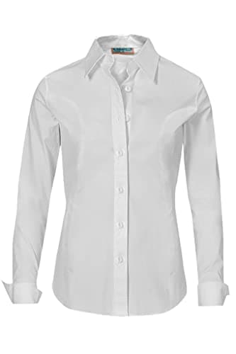 Women's White Long Sleeve Fashion Fashion Blouse Shirt