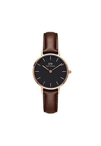 Daniel Wellington Watch Unisex , Japanese Quartz Movement, Analog Display, Black Leather Strap-DW00100221