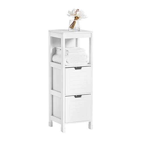 SoBuy FRG127-W,Bathroom Storage Cabinet Unit with 1 Shelf and 2 Drawers