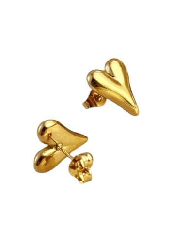 Gold stainless steel earrings with elegant and modern design, suitable for everyday looks and occasions, light and practical, easy to match with different outfits, give you a unique and feminine touch