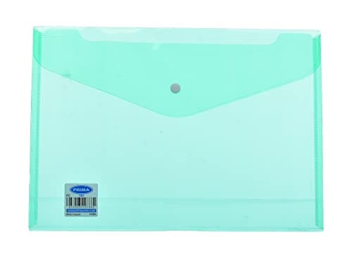 Prima FC180 Envelope Folder with Button (Pack of 12 Files) - Green