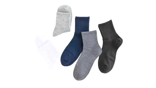 Sock Cotton Socks for Men - Low Stay-Put Non Slip Cochie Socks - Comfortable and Anti-Sweat for Daily Use and Sports - Pack of 5 Pairs