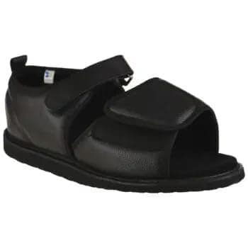 Max Comfort Wide Adjustable Comfort Medical Shoe, 2 Adjustable Straps, Lightweight, Suitable for Everyday Use, Black (48)