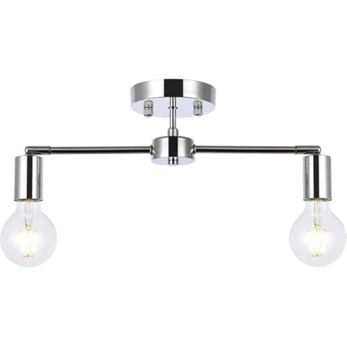 Generic Pendant Light 2 Bulb Without Bulbs 20 * 40 * 20 cm Silver