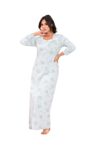 Women Winter Nightgown, Luxury Elegant Winter Nightgown with Signature Embroidery, Home Wear for Women - Winter Abaya with Embroidery Nightgown nightshirt