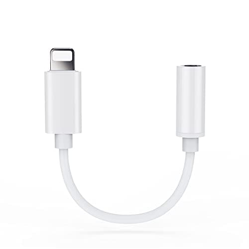 MFi Certified Lightning to 3.5 mm Headphone Jack Adapter,iPhone to 3.5mm Audio Aux Jack Adapter Dongle Cable Converter Compatible with iPhone 13 12 11 Pro XR XS Max X 8 7 iPad Electronic adapter