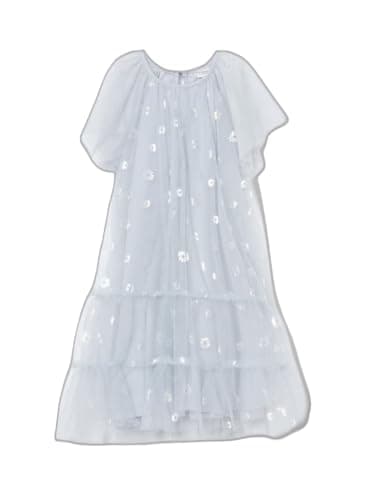 LC WAIKIKI S52559Z4-G7J-1 Kids Tulle Crew Neck Loose Dresses - Girls