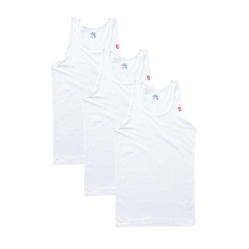 Cottonil Pack of 3 Men's 100% Cotton Sleeveless Tank Top Undershirts Shirt