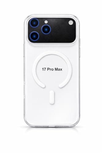 Hard Transparent Magnetic Case for iPhone 17 Pro Max – Shockproof Clear Back Cover with Raised Camera Protection, Slim Anti-Scratch Protective Phone Case (Clear)