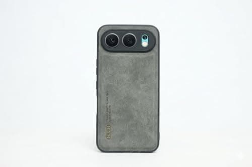 Leather Case For Luxury Faux Leather Protective Case For Stylish Compatible With (Honor 500) Design Protection Anti Fingerprint Protection Case Made Of Classic Vintage Faux Leather (Gray) Cellular phone case