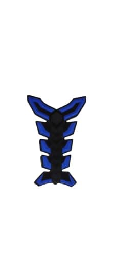 Motorcycle Fuel Tank Pad Protector, Fishbone Design, Black and blue.1 piece | Rubber Material, Scratch Protection, Universal Fit, 3D Textured Grip, Easy Installation