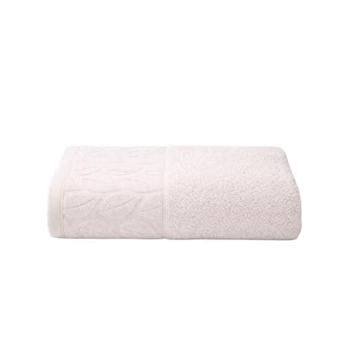 Burak Tekstil Soft Linen Luxury 1 Piece, Bath Towels (140 x 70 cm), 100% Cotton Towels. (Off-White, 140 * 70 CM)