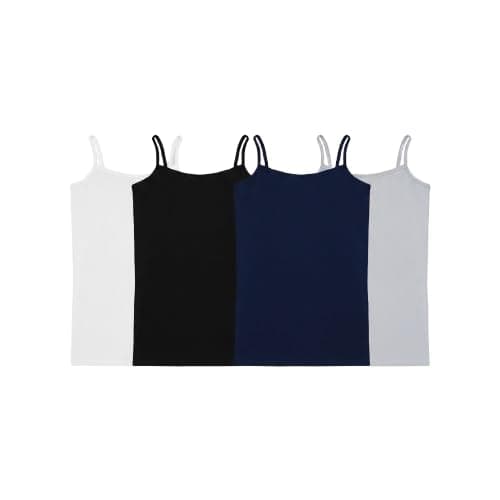Dice Women Spaghetti-Strap Solid Top pack of 4 Set of 4 tops (pack of 1) Shirt