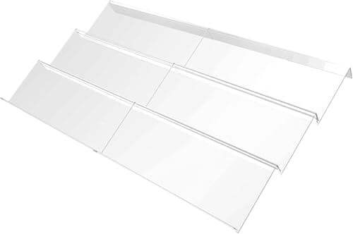 Acrylic Spice Organizer for Drawer and Cabinet Z-Shaped Multi-Purpose Tiered Seasoning Rack and Clear Makeup Storage Tray for Home Organization
