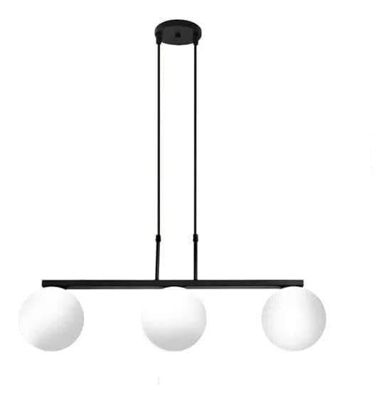 Generic Pendant Light 3 Bulb Without Bulbs 50x60x50 cm Black