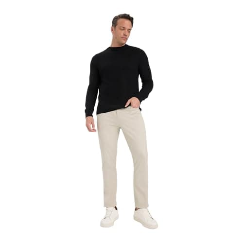 DeFacto Mens Casual Standart Fit Crew Neck Tricot Pullover F1777AX Pullover (pack of 1) Sweater