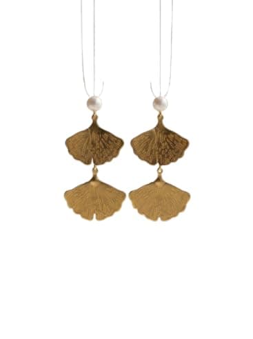 Stainless Steel Double Shell Earrings for Women Modern Jewelry Studs