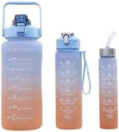Versatile Water Bottle Set Assorted Sizes with Straw – Water Bottle Set for Water, Juice, and Drinks Easy to Use for Sports, Outdoors & Daily Use | Large