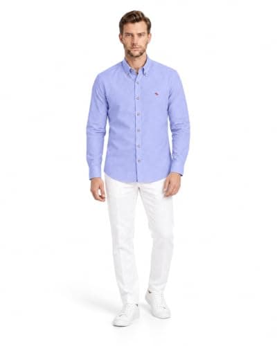 1010822 wahdan Long Sleeve Linen Blend Shirt for Men