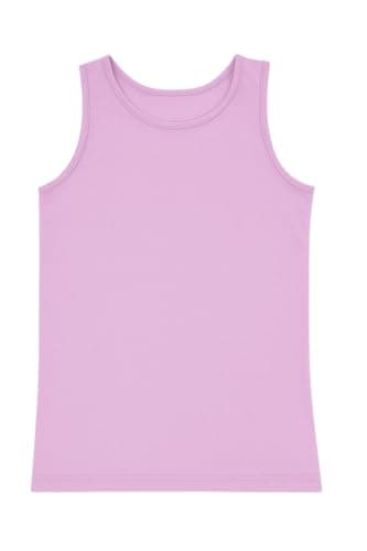 Ajyal Girl's Classic Tank Top, Sleeveless, Round Neck, Cotton Blend Shirt