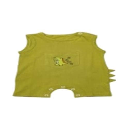 lovely land Baby Boys Green Dinosaur Overalls Shapewear Bodysuit (pack of 1)