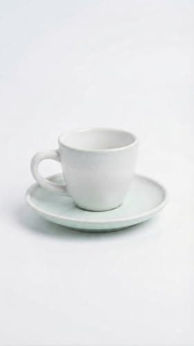 Danny Home T30-07 Elegant Coffee Cup Minimalist Mug for Espresso and Latte with Luxurious White Gold Finish Drinking cup