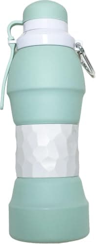 Foldable Silicone Sports Water Bottle, Portable Collapsible Drinking Flask