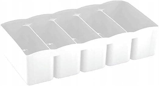 Drawer Organizer with 5 Compartments, White Storage Box for Accessories, Makeup, Socks.
