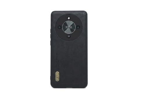Leather Case For Luxury Faux Leather Protective Case For Stylish Compatible With (Honor X9D) Design Protection Anti Fingerprint Protection Case Made Of Classic Vintage Faux Leather (Black) Cellular phone case