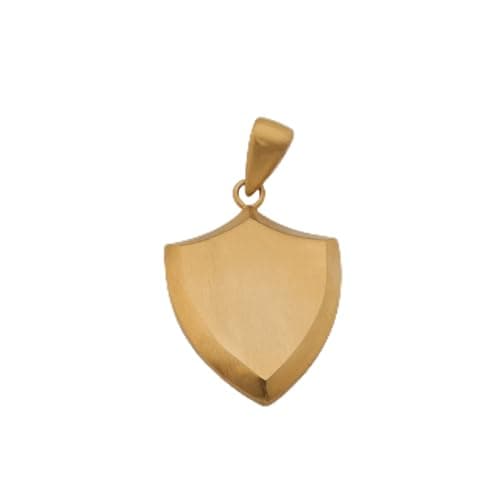Elegant Bear S253 Gold Matt Shield pendant Charm