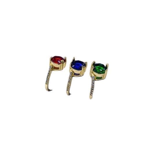 3 Diamonds 292474661779256 Women's Ring - Gold Plated with Zircon Stone-19