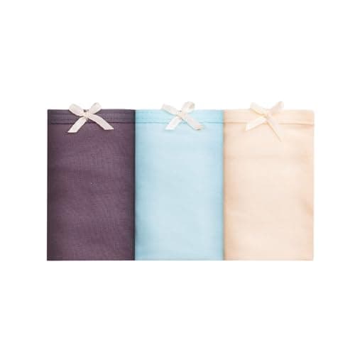 Kalia Pack of 3 Plain High Side Panties Cotton for Women Underpants