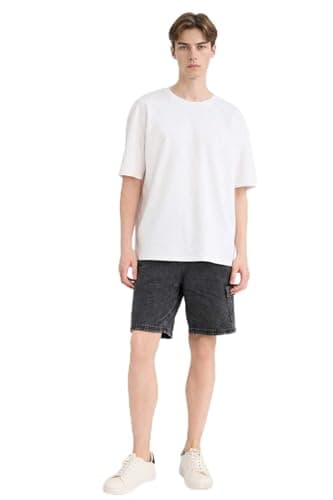 DeFacto mens Special Collection Loose Fit Denim Bermuda Bermuda (pack of 1) Shorts