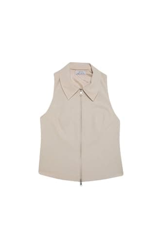 DeFacto Women's Beige Size 34 Vest Basic Blazer