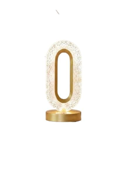 Oval Crystal Lamp - Touch Lamp Multi Color 3 Levels Light Suitable for Bedroom Office Home Decoration (W)