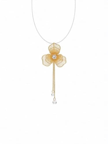 Stainless Steel Double Flower Earrings Interlocking Daily Ear Accessory