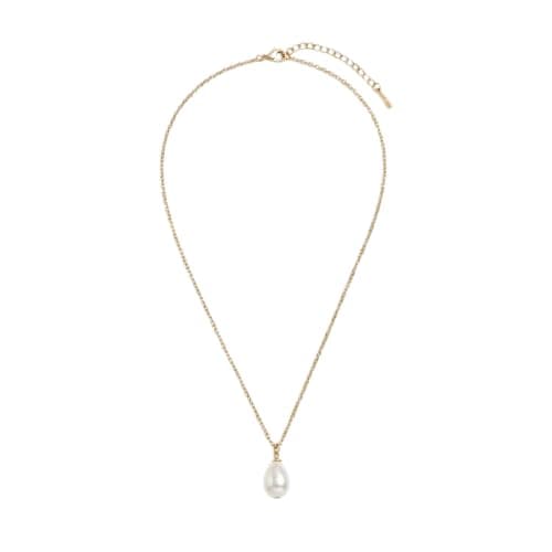 Gold Color Pandan Necklace With White Pearl Pendant Fashion Jewelry For Women-Mg_st10041