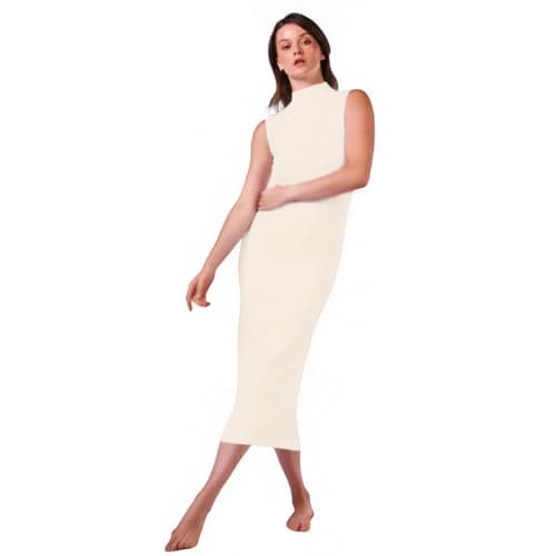 Comodo womens Sleeveless Long Dress With High Neck Base Layer (pack of 1)
