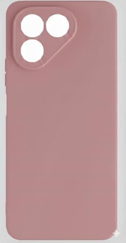 Silicone Case Compatible with Tecno Pova 7 4G Soft Silicone Gel Rubber Shockproof Cover Matte Finish with Cloth Inner Lining (Pink) Cellular phone case