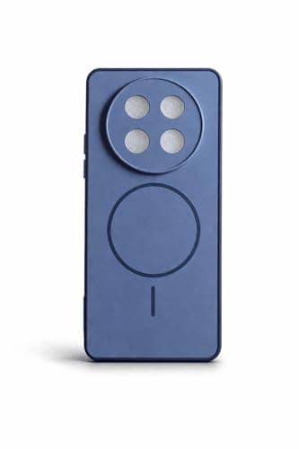 Slim Matte Silicone Case for HONOR X9C Magnetic Ring Design (Not Support Wireless Charging), Shockproof Anti-Scratch Protective Cover with Camera Protection (Blue) Cellular phone case