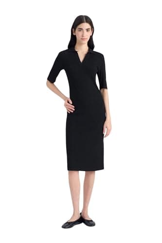 DeFacto womens Bodycon Dress Polo Neck Short Sleeve Casual Dress & Skirt Short Sleeve Knitted Dress E6806AX Short Sleeve Knitted Dress