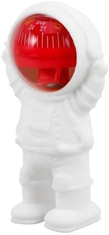 Car Compass, HD Navigation Tool, Car Home Office Decor Astronaut Helmet, Compass (White in Red) - SA CAR