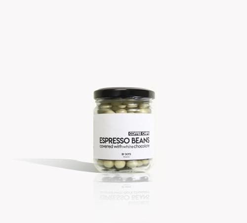 Dot's Homestyle Pretzels White Chocolate Coated Espresso Beans (Jar) 125 gm Nut and seed
