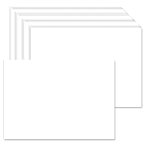 5 x 7 Blank White Card Stock (Set of 50) Thick Paper - 90lb Flat Cards Stock Printer Paper for Make Your Own DIY Invitations, Note, Greeting, Table Cards - Writing, Stamping, Drawing, Painting