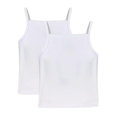 Baby Shoora Girls Cotton Set Of 2 Pieces Sleeveless Undershirt Base Layer Top (pack of 1) Shirt